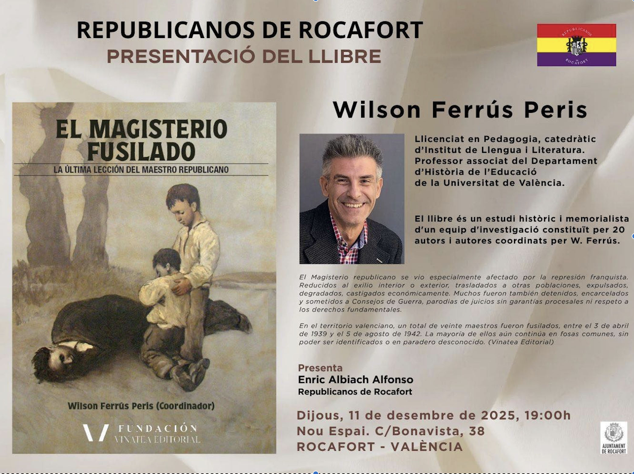 EL MAGISTERIO FUSILADO con Wilson Ferrús Peris