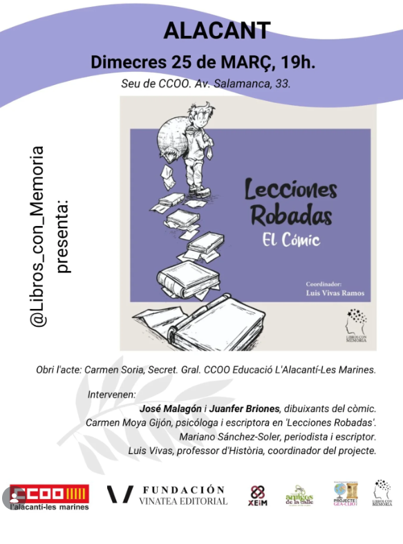 Presentación Lecciones Robadas en Alicante