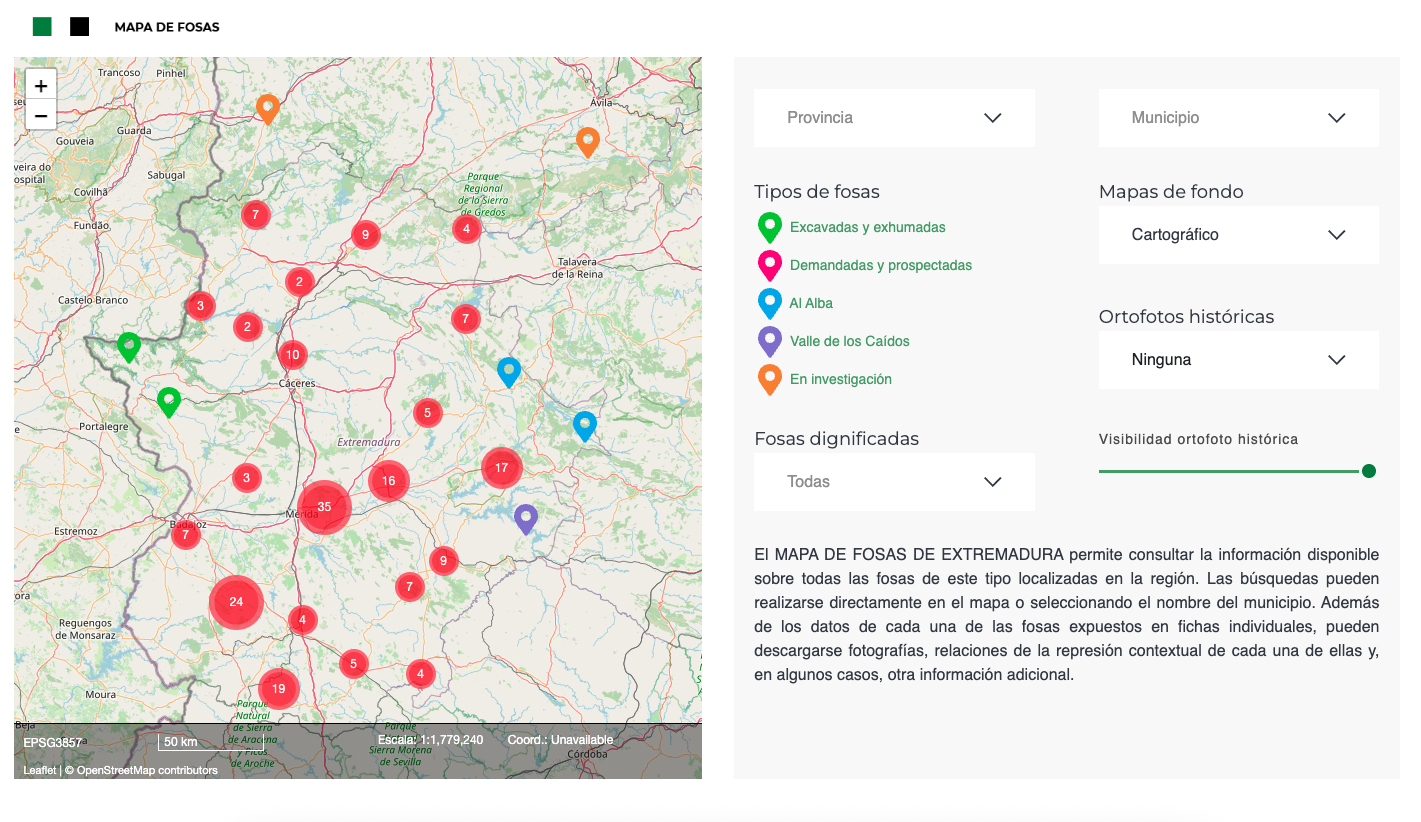 SUBV A LA DIPUT PROV DE BADAJOZ PARA LA REALIZ DE ACTUACIONES DE BÚSQUEDA, LOCALIZACIÓN, EXHUMACIÓN Y, EN SU CASO, IDENTIFICACIÓN DE RESTOS DE PERSONAS VÍCTIMAS DE LA GUERRA DE ESPAÑA Y LA DICTADURA.