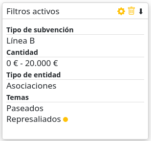 Filtros activos