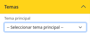 Filtro temática de proyecto