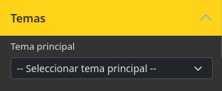 Filtro temática de proyecto